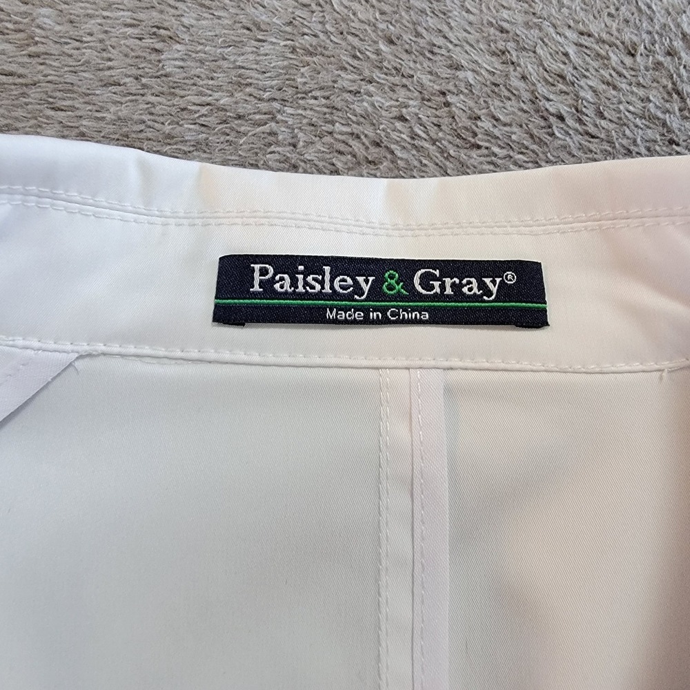 Paisley & Gray Men's Slim Fit White Polyester Jacket Size XL New With Tags - Picture 3 of 9